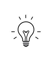 Light bulb icon vector
