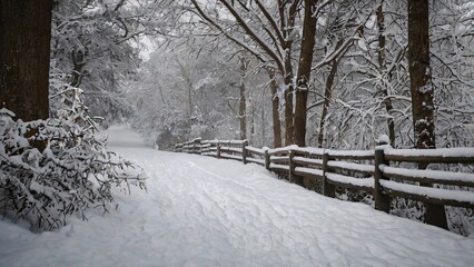snow covered road
