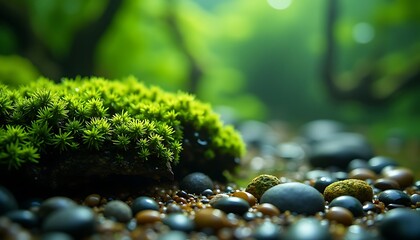 Fototapeta premium Macro Photography - Natural Aquascape Detail