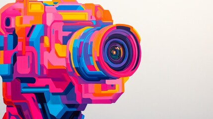 Obraz premium Abstract Colorful Camera Art, Photography , Design