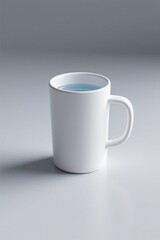 Obraz premium there is a white cup with a blue liquid in it