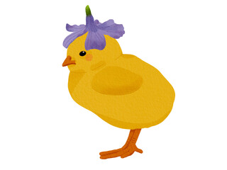 chicken with flower