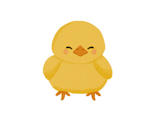 yellow chicken on white background