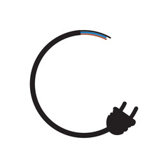 electric Plug logo vector template design