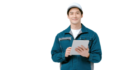 Maintenance technician at work industrial setting professional portrait bright environment engaging viewpoint workforce concept