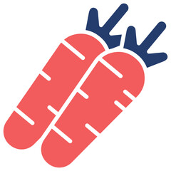 Carrots glyph color icon