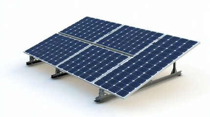 Solar Panel Array with Blue Photovoltaic Cells for Renewable Energy Generation