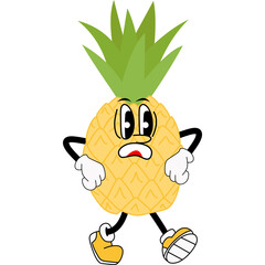 summer pineapple cute illustration