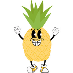 summer pineapple cute illustration