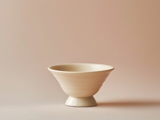Beige Pedestal Bowl