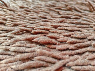 Brown Textured Rug Closeup Interior Design Element