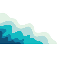 Blue ocean wave corner