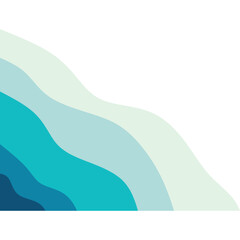 Blue ocean wave corner