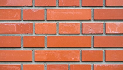 Obraz premium A close-up view of a brick wall, showcasing the texture and arrangement of red bricks