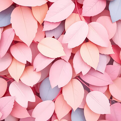 Abstract Leaves in Pastel Colors