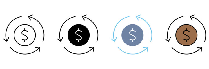 funding concept line icon. Simple element illustration.