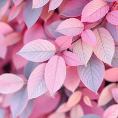 Abstract Leaves in Pastel Colors