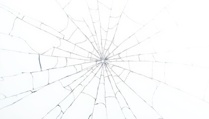 A spider web is shown in a white background