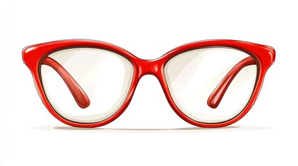 Fototapeta premium Red eyeglasses