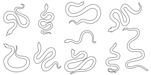 Snake icon, logo isolated on white background.