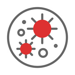 Abstract representation of potential microscopic dangers within a contained space