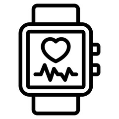 Fototapeta premium Smartwatch Heart Rate Monitor Icon