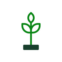 Stylized Sprout Illustration Symbolizing Growth and Natural Development Concept