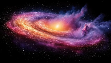 Obraz premium Spiral Galaxy with Cosmic Nebula.