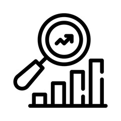 market research line icon