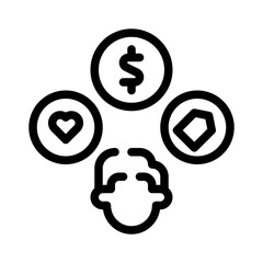 consumer behavior line icon