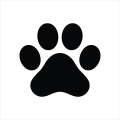Paw Print Icon – Vector Animal Footprint Silhouette Symbol