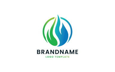 Eco-Friendly Flame Drop Logo for Energy Company