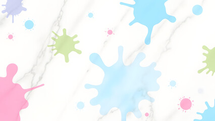 "Playful white marble with vivid candy-colored splashes for fun designs. Glossy, bold, and ultra-HD."