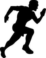 The Human run silhouette for Health or Sport concept..