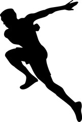 The Human run silhouette for Health or Sport concept..