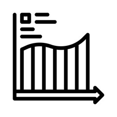 bar chart line icon