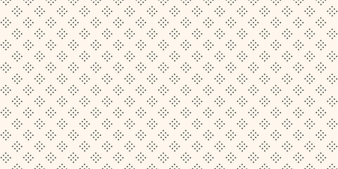 Vector geometric texture with small diamond shapes, tiny rhombuses, squares. Abstract modern seamless pattern. Light monochrome background. Repeat design for decor, textile, fabric, furniture, cloth