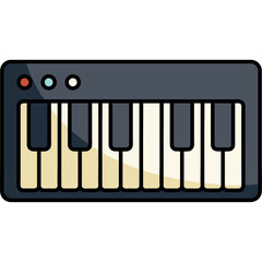 Naklejka premium Minimalistic Piano Keys Art with Abstract Musical Concept