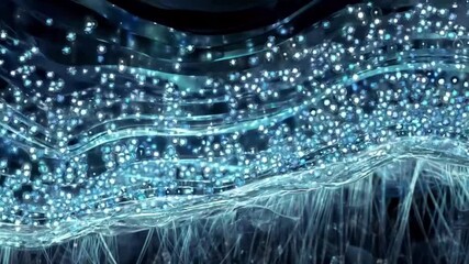 Skin wrinkles and sags, deep cells age and dry out, no longer rejuvenated, dull and dehydrated skin, concept of skin care beauty solutions. Cosmetic ads, 3d animation.