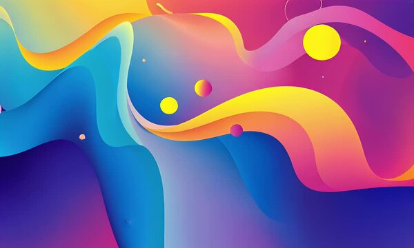 Abstract background with colorful shapes and bubbles, vector illustration. Colorful gradients, modern and vibrant, high resolution and high detail. Colorful background with professional color grading