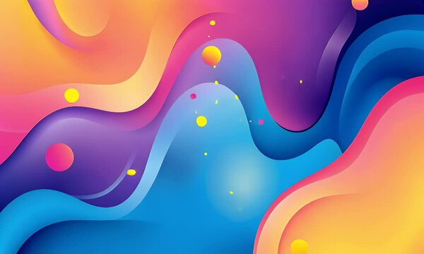  Abstract background with colorful shapes and bubbles, vector illustration. Colorful gradients, modern and vibrant, high resolution and high detail. Colorful background with professional color grading
