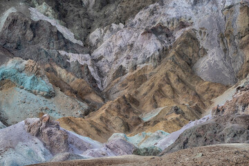Artists Palette is series of hills in pastel hues, colored by oxidation and weathering presented in Death Valley National Park