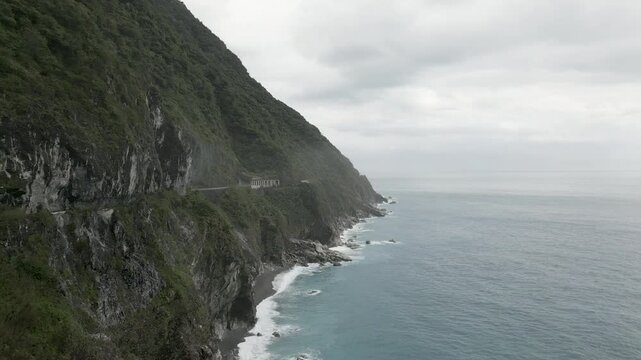 Aerial Footage Rugged Coastline Cliffs Of Taiwan - Koinu