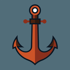 Anchor icon vector Silhouette illustration 