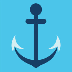 Anchor icon vector Silhouette illustration 