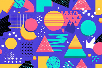 Vibrant geometric pattern design with bold colors.