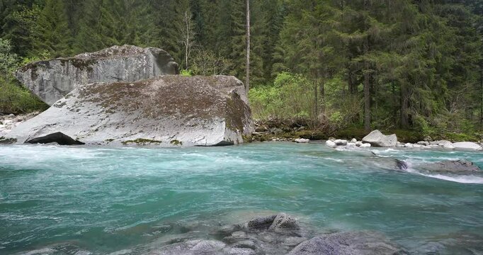 Fantastic Dolomite landscape on the Sarca river