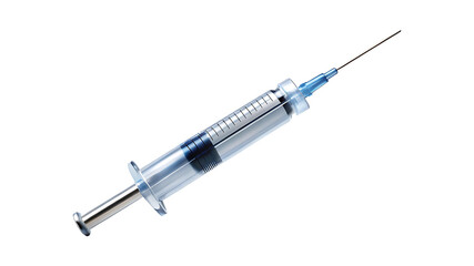 Medical syringe isolated on transparent background. Png