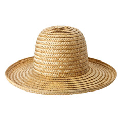 Straw sun hat with wide brim.