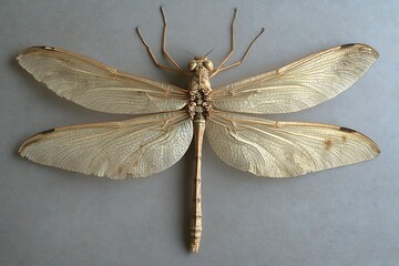Pale dragonfly, wings outstretched